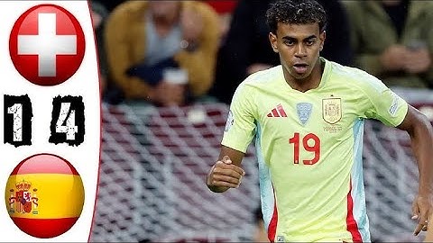Suisse Vs Espagne 1-4 Résumé du match spectaculaire d'Espagne 2024