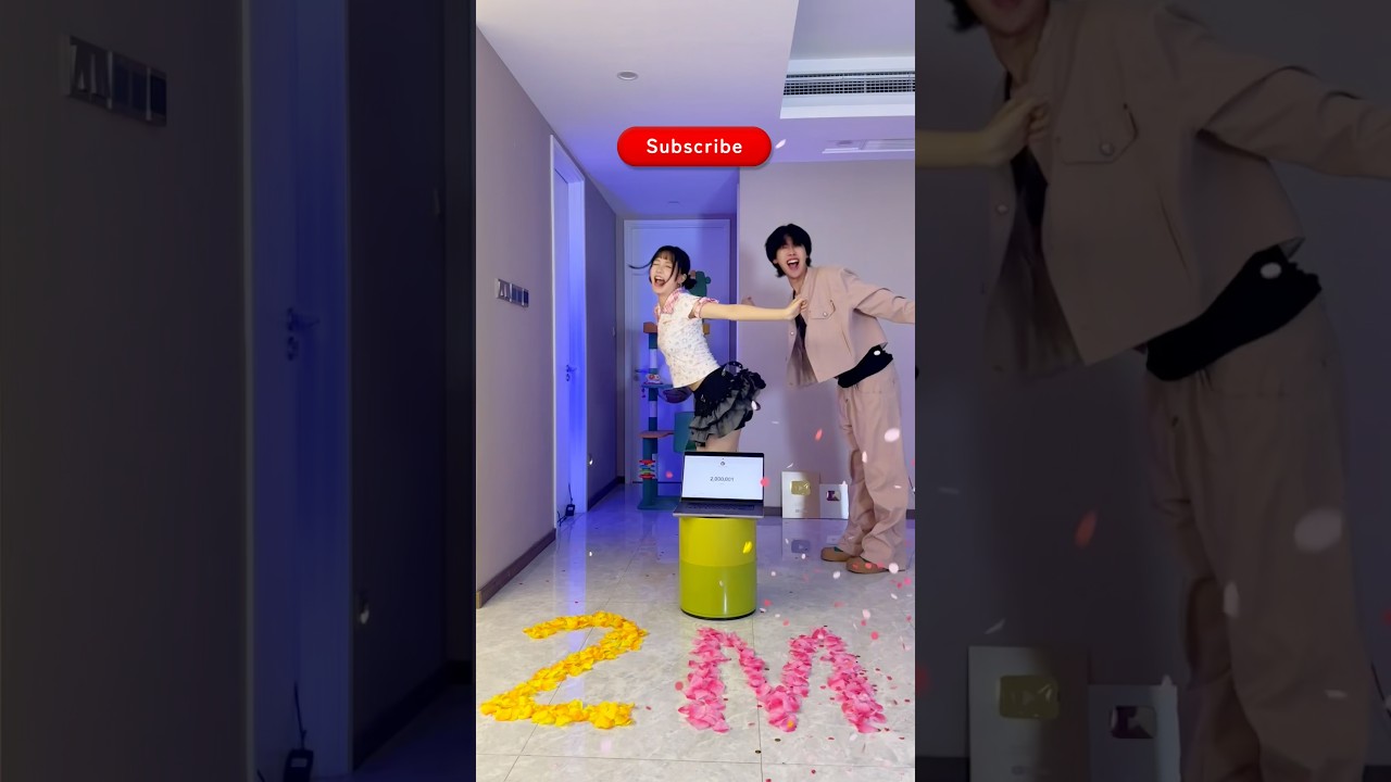 Thank you for celebrating 2M subscribers with us!🎉❤️#celebration #funny #dance #couple