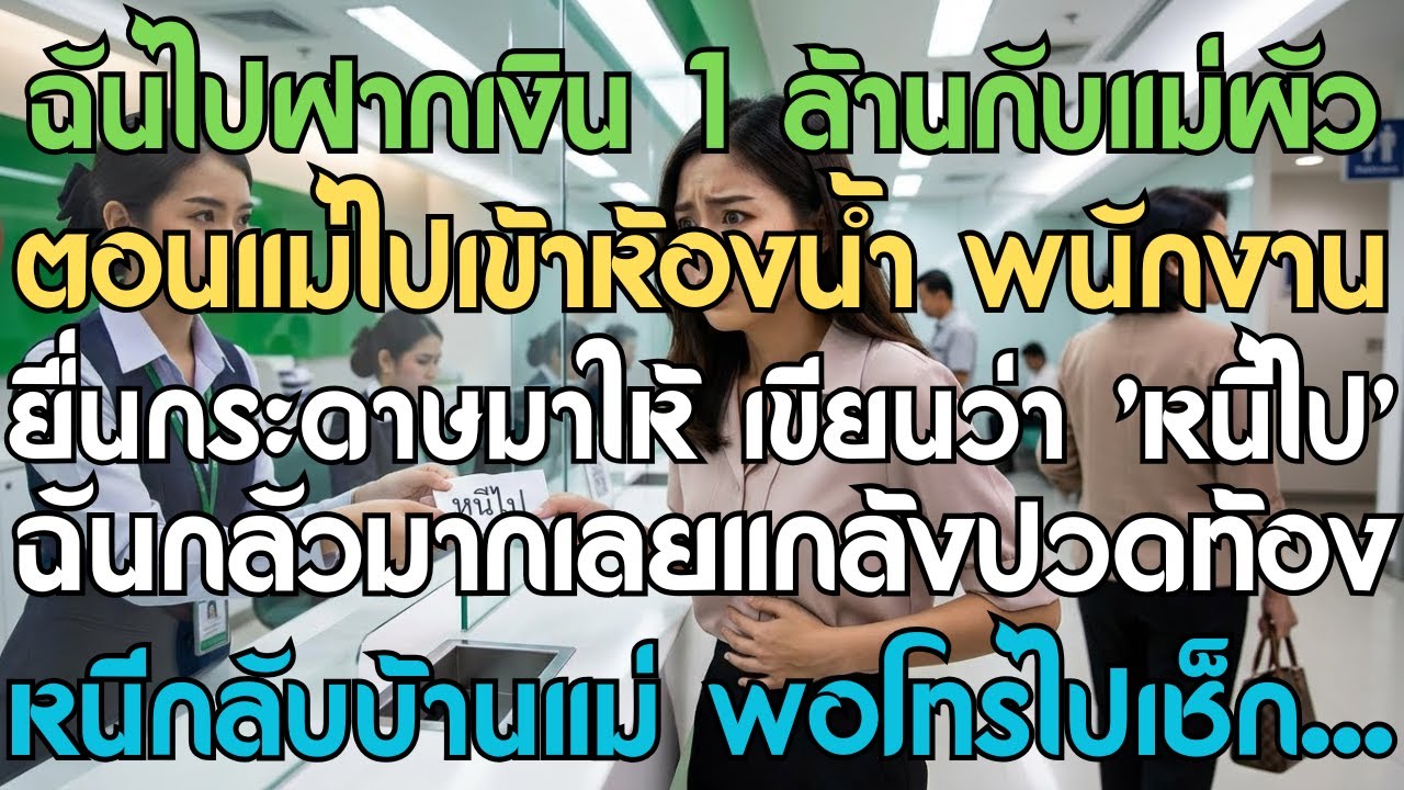 ฉันไปฝากเงิน 1 ล้านกับแม่ผัว ตอนแม่ไปเข้าห้องน้ำ