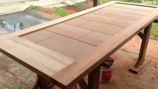 Making minimalist wooden door filling motifs
