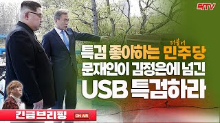 【긴급브리핑】🔴걸핏하면 특검! 민주당은 '문재인이 김정은에 넘긴 USB'도 특검하라