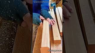 مهارة نجار محترف في تشكيل أخاديد دقيقة لوصل القطع الخشبية #worker #process  #woodworking #skills