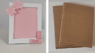 طريقة عمل برواز للصور من الكرتون/صنع إطار للصور من الكرتون/How to make a photo frame screenshot 4