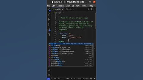 Prevent an Object from addition / deletion of the properties in javascript #short #seal