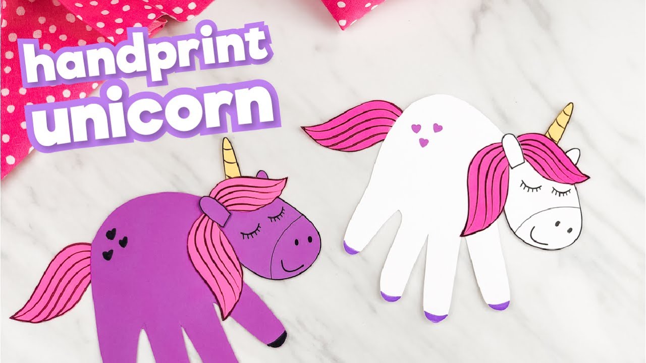 Handprint Unicorn Craft For Kids - YouTube