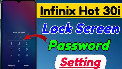 Infinix Hot 30i me Lock Screen password kaise lagaye | Infinix Hot 30i Lock Screen password Setting