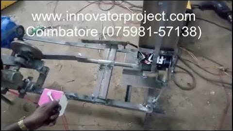 Motorized can crusher with automatic feeding system / final year mechanical projects topics, reports