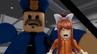 BARRY'S PRISON RUN V2! (SCARY OBBY) Doki Doki Monika Vs BARRY'S PRISON All JUMPSCARES & WALKTHROUGH