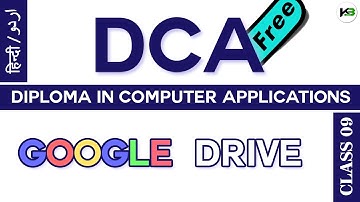 DCA - Full Computer Course | Class 09 - Google Drive | KB Tech India (With Certificate)