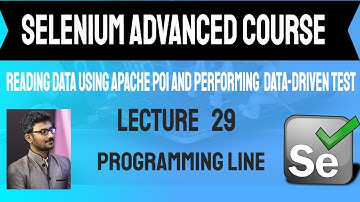 Reading Data using Apache POI and Data-driven Test (Selenium Course) (Lecture - 29)