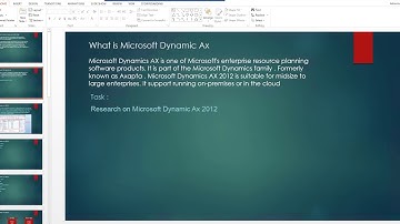 MS Dynamics AX 2012 Development Training Video : What is Microsoft Dynamic Ax