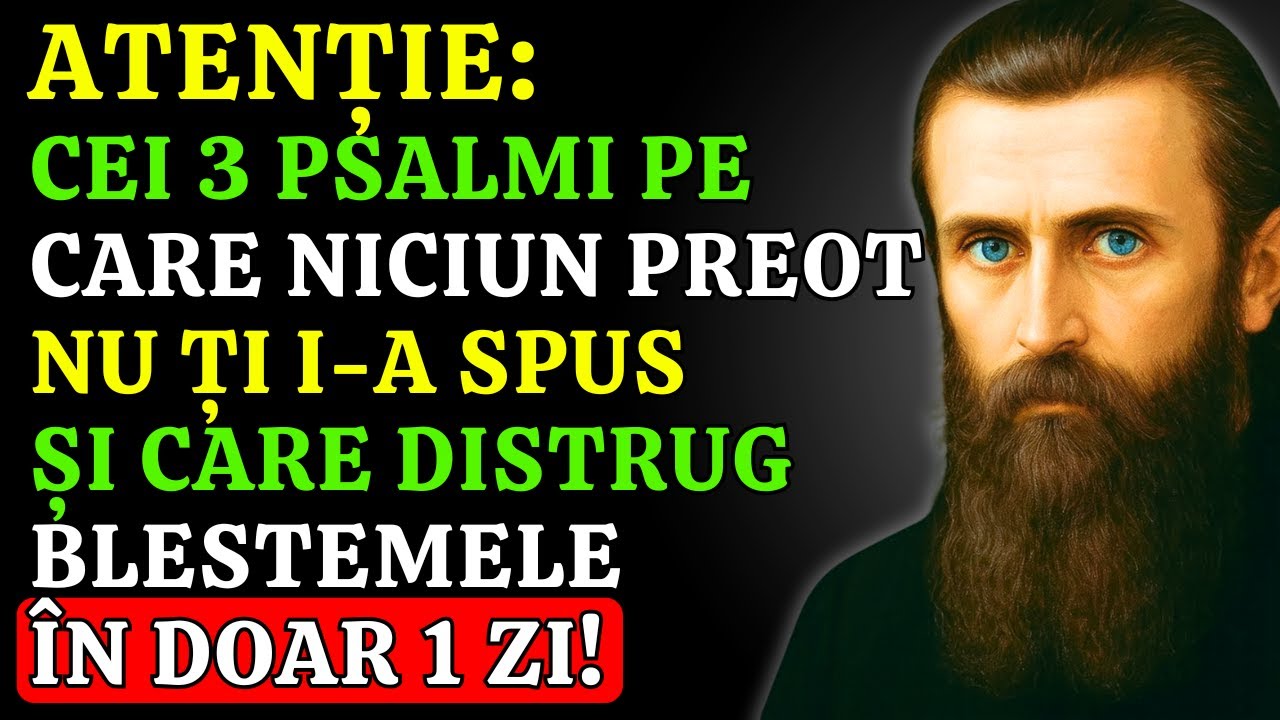 ACEȘTI 3 PSALMI INTERZISI DISTRUG ORICE BLESTEM ÎN DOAR 24 DE ORE! ARSENIE BOCA