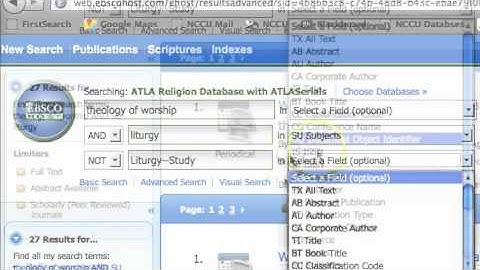 EBSCO Tutorial 4 - Advanced Searching