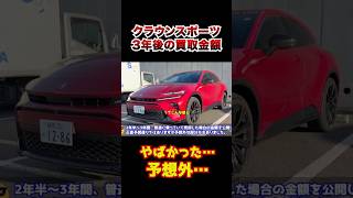 クラウンスポーツを3年後に売却したときの買取金額がやばすぎた。 #automobile #クラウンスポーツ　#リセール