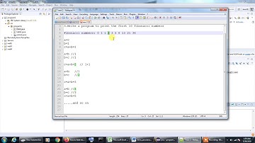 Java program to calculate and display the first 10 fibonacci numbers