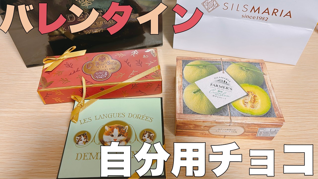 【バレンタイン】私のためのチョコレート｜デメルのソリッドチョコとチョコマロン｜シルスマリアの生チョコ
