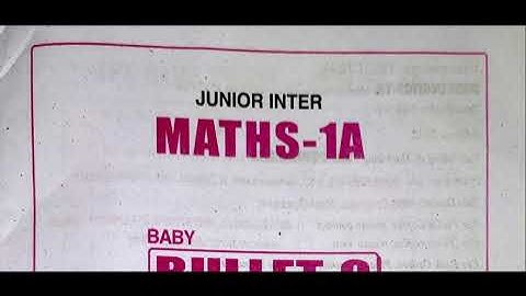 INTER 1ST YEAR MATHS 1A BABY BULLET BOOK JUNIOR INTER MATHS 1A BABY BULLET BOOK QUESTION BANK #MATHS
