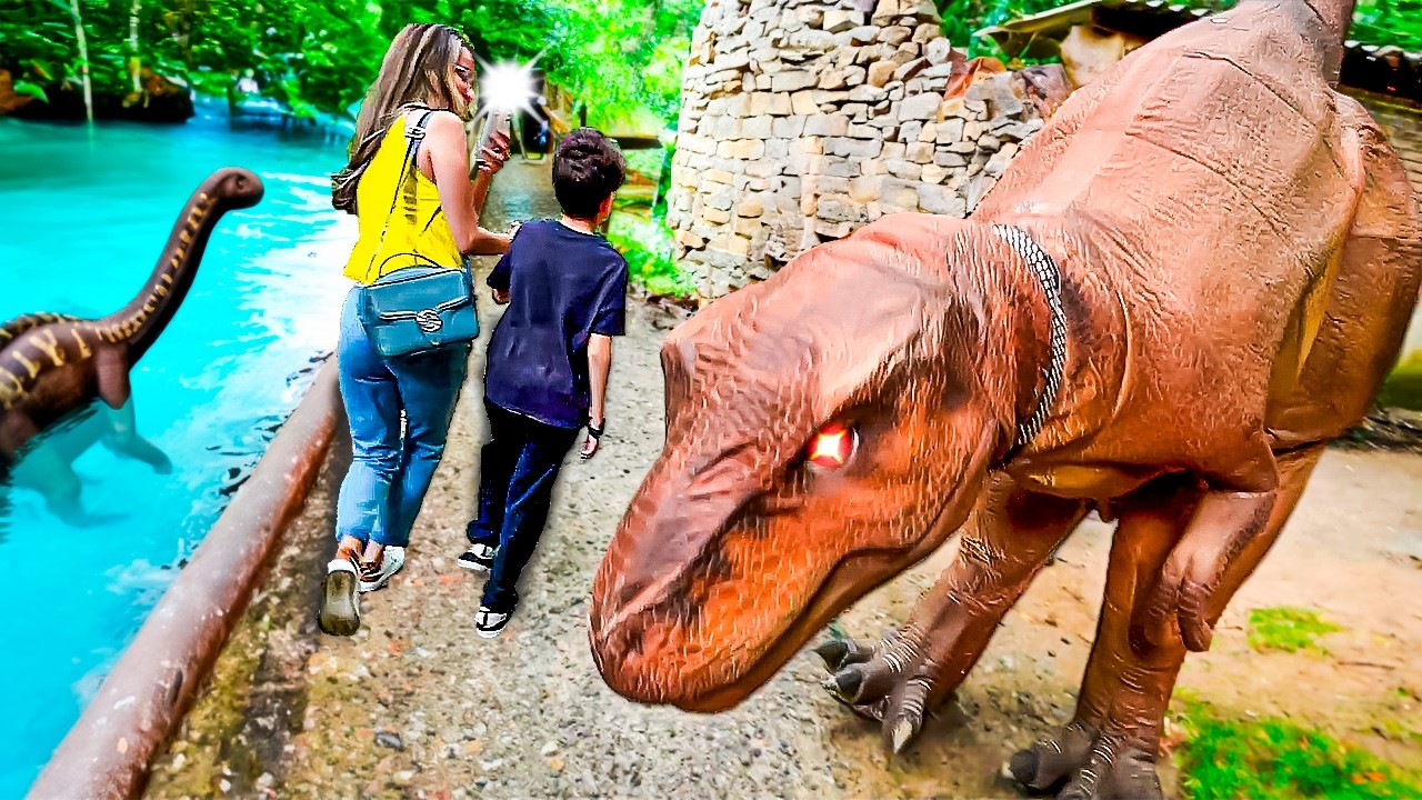 24 HORAS SOBREVIVENDO a DINOSSAUROS, ZOOLÓGICO e AQUARIO GIGANTE - Filme Completo