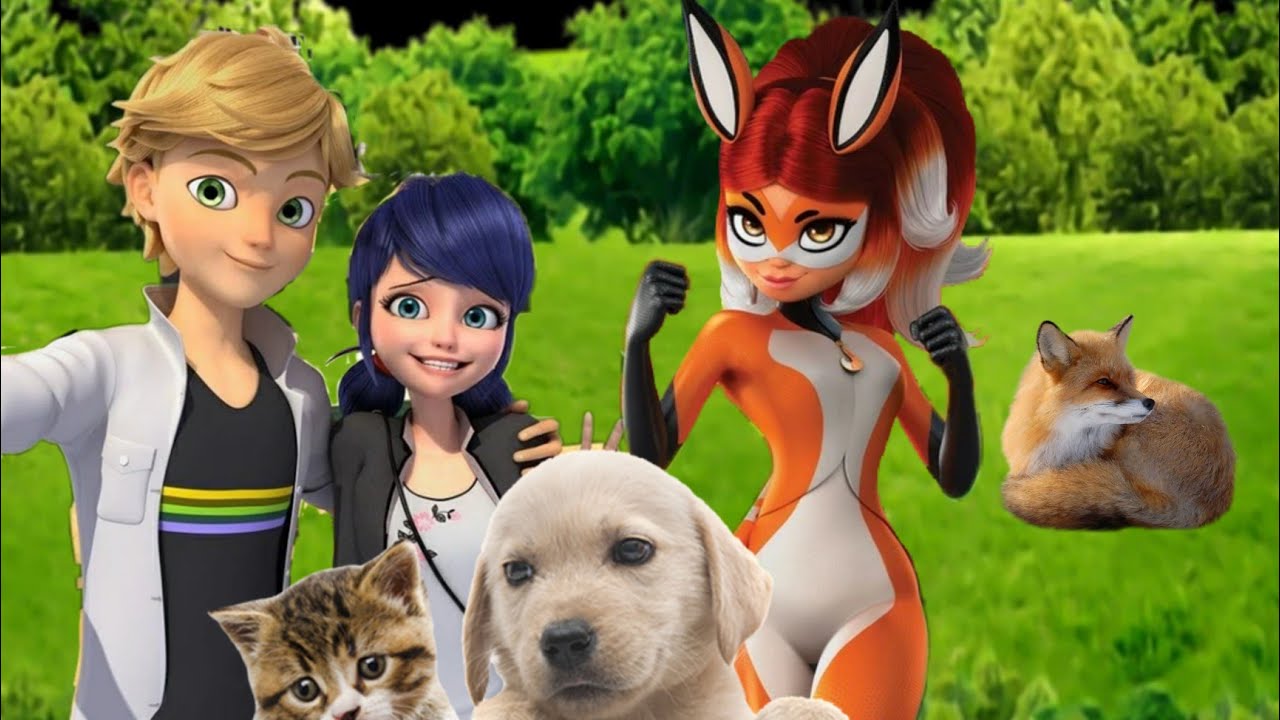 Miraculous Helden als Tiere 🐈‍⬛🐞🙊