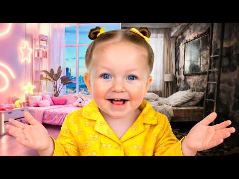 Pink Dream Room VS Empty Room! Eva’s Fun Learning Story for Kids