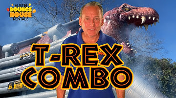 Austin Bounce House Rentals - LIFE-SIZE T-Rex Combo Inflatable Rental in Austin TX!