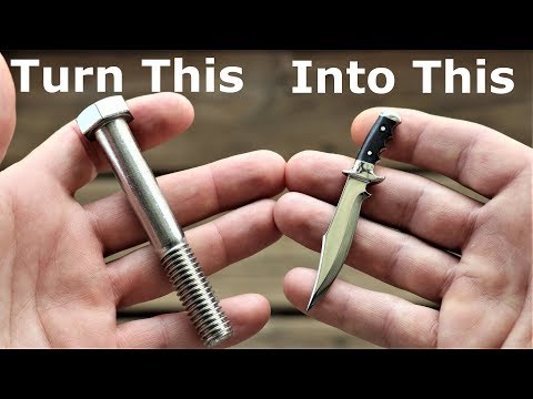 I Turn a Stainless Steel Bolt into a Beautiful little Hunting