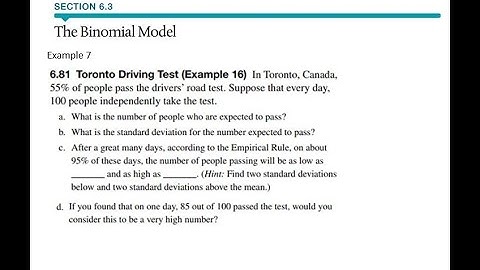 6.3 The Binomial Model: Example 7