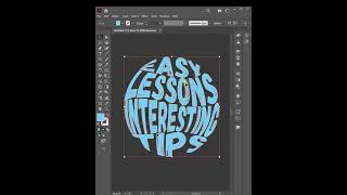 : Easy Way to warp text in illustrator #shorts