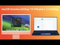 macOS Sonoma vs Windows 11 Settings