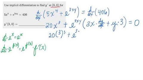 Implicit Differentiation with e^(3xy)