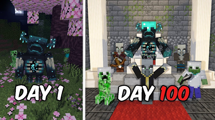 aku bertahan 100 hari di minecraft jadi warden HARDCORE!!