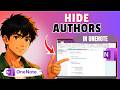How to Hide Authors on OneNote (Full Guide 2026)
