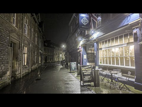 Walking in the Rain at Night in the Capitol of the COTSWOLDS - Cirencester