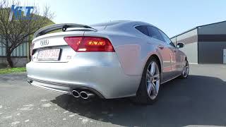 Rear Bumper Valance Diffuser suitable for Audi A7 4G (2010-2014) with Exhaust Tips  By KiTT