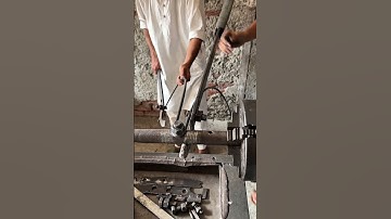 Skilled Hands at Work: Turning a High-Strength Spring on a Lathe #shorts #springmaking