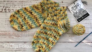 How to Crochet Simple V-Stitch Socks, Crochet Video Tutorial by Olga Poltava 1,860 views 5 months ago 19 minutes