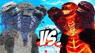 Evolution Of Godzilla Fire Vs Evolution Of Godzilla Ice - Monster Battle