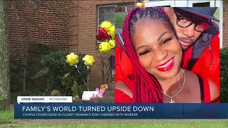 Woman's son charged with murder after couple found dead in closet