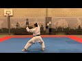 Heian Nidan -  heian kata tutorial for the orange belt Shotokan karate (slowmotion back view)