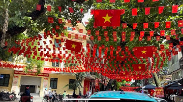 🇻🇳 Đường phố Hà Nội rợp cờ hoa mừng 80 năm Quốc khánh | Giới trẻ nô nức check-in