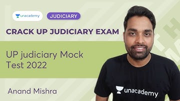 UP Judiciary Mock Test 2022 | Unacademy Judiciary | Anand Mishra