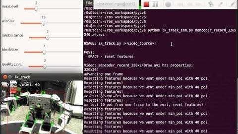 Tracking with Optical Flow of an humanoid robot (bioloid)
