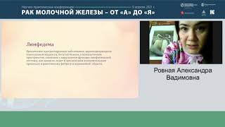 Лекция: «Современные подходы профилактики, диагностики и консервативного лечения лимфедемы»