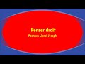 Penser droitpasteur lionel joseph