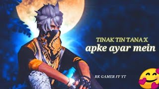 Tinak Tin Tana Apke Pyar Mein 🥀| free fire song status | free fire status | ff status