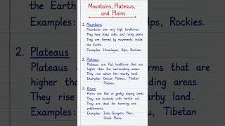 Mountains, Plateaus, and Plains | Geography Homework Help 🏔️