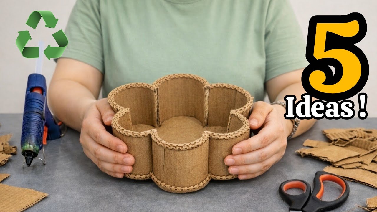 😱🔥 The Most Low-Cost Creative Cardboard Projects / 5 Home Decor Ideas