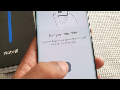 Samsung Galaxy Note 10 Finger Print Lock Screen Security Setup