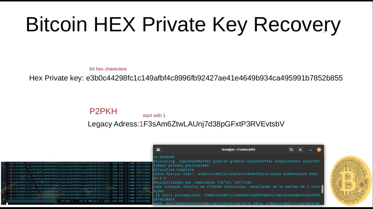 Recovering a Damaged Bitcoin HEX Private Key - YouTube