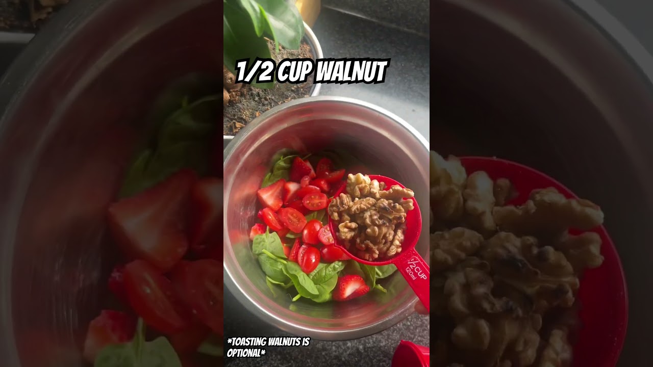 SPINACH STRAWBERRY SALAD IN 5 MINUTES! 